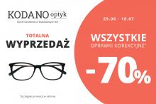 70% rabatu na wszystkie oprawki w KODANO Optyk!