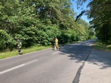 Wypadek na trasie Kup-Namysłów. Odnaleziona kilka godzin po wypadku kobieta była pijana