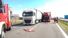 Dwie ciężarówki zderzyły się na opolskim odcinku A4