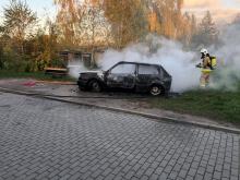 Sokolniki: spłonął samochód osobowy 