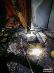 Pożar mieszkania w Dobrodzieniu. 