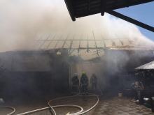 Pożar stodoły w Łanach. W akcji 13 zastępów straży