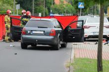 Wypadek w Popielowie. Ciężko ranny motocyklista zabrany przez LPR
