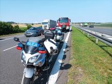 Zderzenie samochodów na opolskim odcinku A4