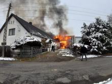 Duży pożar w Stroszowicach