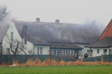 Pożar poddasza w domu jednorodzinnym w Bierdzanach