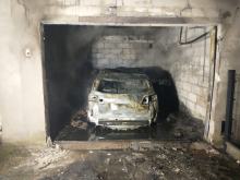Pożar garażu w Pągowie. Spłonął samochód osobowy
