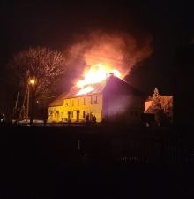 Pożar budynku wielorodzinnego w Myszowicach