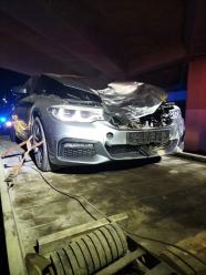BMW uderzyło w zwierzę. Niebezpieczne zdarzenie w powiecie strzeleckim