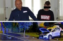 Lublin: Po narkotykach uciekał przed policją. Zakończył jazdę na słupie