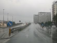 Kolejne prace na estakadzie na rondzie. Tym razem po południu