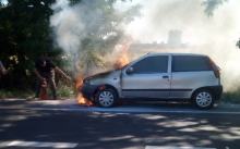 Samochód zapalił się podczas jazdy. Niebezpieczna sytuacja w Opolu