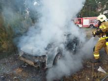 Samochód spłonął w gminie Turawa