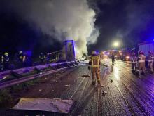 Tragiczny wypadek na A4. Dwie ciężarówki zderzyły się czołowo