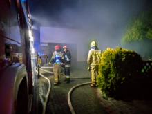 Pożar budynku gospodarczego w miejscowości Żytniów w gminie Rudniki