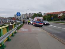 Motocyklista zderzył się z samochodem osobowym na ulicy Spychalskiego