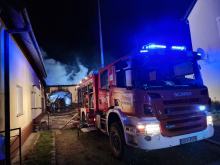 Pożar stodoły w miejscowości Radzikowice