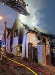 Pożar domu jednorodzinnego w miejscowości Łambinowice