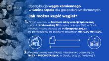 Komunikat ws. dystrybucji węgla kamiennego przez Gminę Opole 