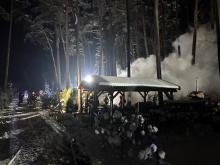 Pożar domku letniskowego w Turawie