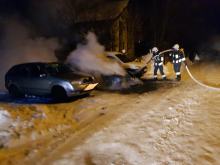 Pożar samochodu osobowego w Kielczy
