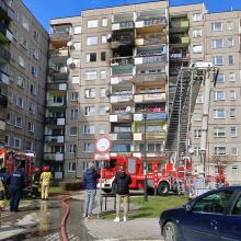 Pożar balkonu w bloku przy Zawiszaków w Opolu