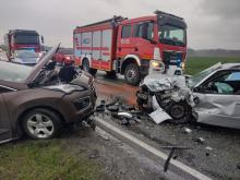 Wypadek w powiecie namysłowskim. Cztery osoby trafiły do szpitala