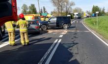 Zderzenie pojazdów w Łące Prudnickiej. Jedna osoba trafiła do szpitala