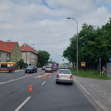 Wypadek na Ozimskiej. Matka i 15-miesięczne dziecko w szpitalu