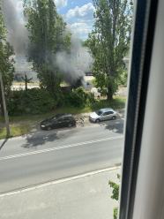 Pożar wraku pojazdu przy ulicy Armii Krajowej w Opolu