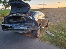 Wypadek 2 samochodów osobowych na trasie Jakubowice-Krzyków