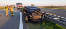 Wypadek na 203 km autostrady A4. Lądował śmigłowiec LPR