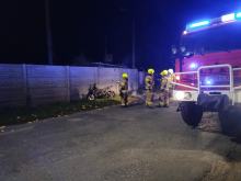 Strażacy z Antoniowa interweniowali do pożaru jednośladu