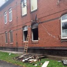 Pożar mieszkania w budynku wielorodzinnym w Brzegu