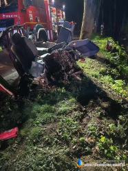 Tragiczny wypadek w Jastrzygowicach: Młody kierowca zginął na miejscu