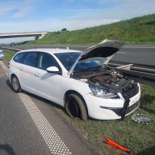 Kolizja na autostradzie A4. Kierowca pod wpływem środka odurzającego