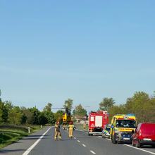 Wypadek na DK46 w rejonie Paczkowa - droga zablokowana, motocyklista poszkodowany