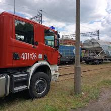 Pożar elektrowozu w Brzegu - szybka reakcja maszynisty zapobiegła tragedii