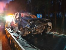 Samochód wypadł z drogi w Grodźcu