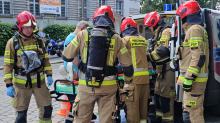 Pożar w szpitalu MSWiA w Opolu. Trzy osoby poszkodowane. Ewakuowano placówkę (ćwiczenia służb)