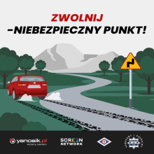 Kierowco, właśnie trwa akcja informacyjno-edukacyjna policji i twórców Yanosika 