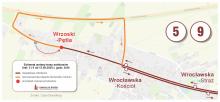 Zmiana trasy autobusów linii 5 i 9. Utrudnienia w Wrzoskach od piątku