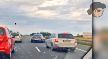 Bandyta drogowy na A4. Zajeżdżał drogę innym kierowcom i jeździł zygzakiem (WIDEO)