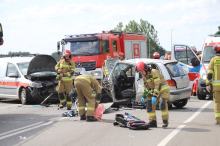 Wypadek na DK94 między Skorogoszczą a Łosiowem - droga zablokowana