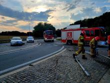 Groźny wypadek na rondzie w kierunku Sieroniowic: cała rodzina trafiła do szpitala