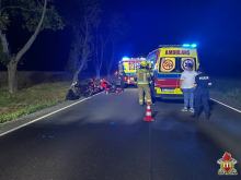 Motocyklista potrącił dwóch pieszych pod Byczyną - obaj byli pod wpływem alkoholu