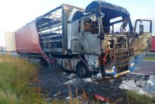 Pożar ciężarówki na A4 - autostrada była całkowicie zablokowana