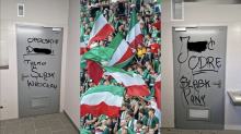 Pamiątka po meczu z Wrocławiem - zdewastowane toalety stadionowe