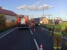 Poważny wypadek w Ściborowicach. 25-latek trafił śmigłowcem do szpitala