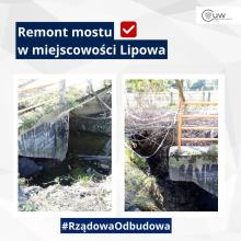 Remont mostu w Lipowej z rządowym wsparciem - kontynuacja odbudowy strat po wrześniowej powodzi
